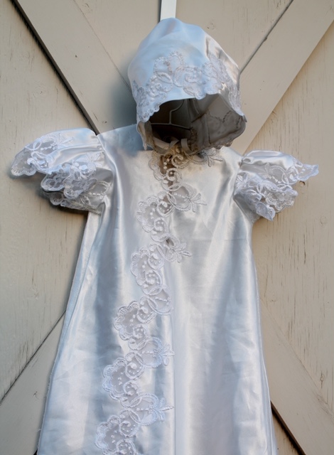 angel gown with bonnet